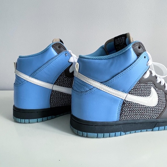 2008 WMNS Nike Dunk High UNC Blue / Brown / Tweed. - Picture 4 of 6
